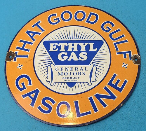 Vintage gulf gasoline - gulf,
