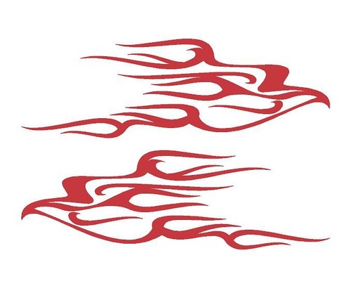 Side flames decals - flames,