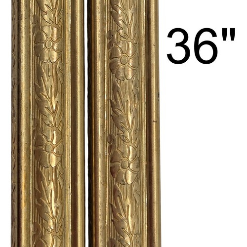 Floral embossed square brass - embossed,