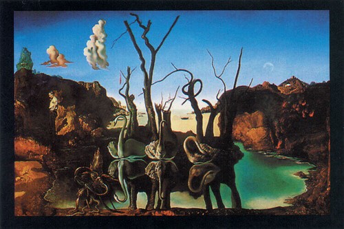 Dali swans reflecting - dali,