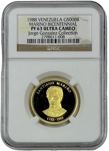 1988 venezuela proof - proof, 5000