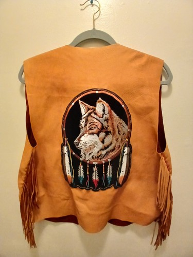 Powwow regalia buffalo leather - powwow,