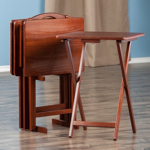 Pcs wooden tray set w - tv,