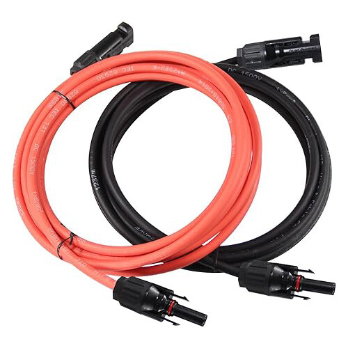 Black red awg solar - black+red, 10