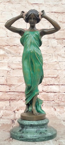 Bronze wood nymph statue art - nymph,