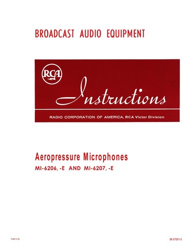 Rca aeropressure microphone - rca,