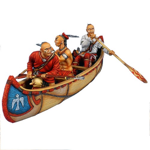 Awi099 woodland indian canoe - woodland,