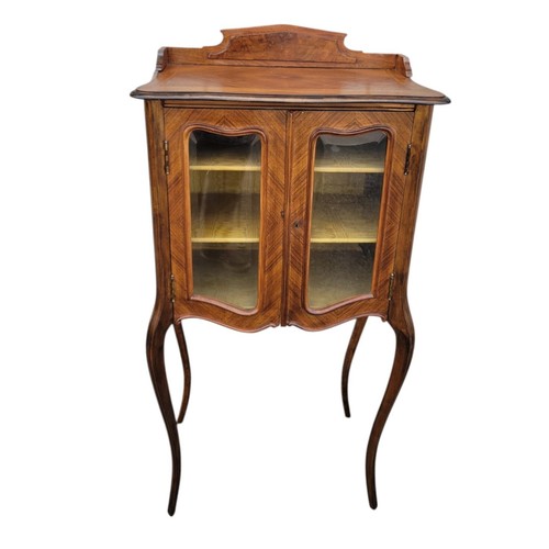 19th french walnut curio - french,