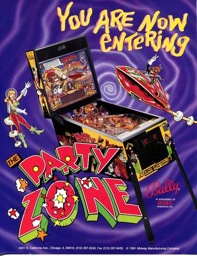Party zone pinball - pinball, mint