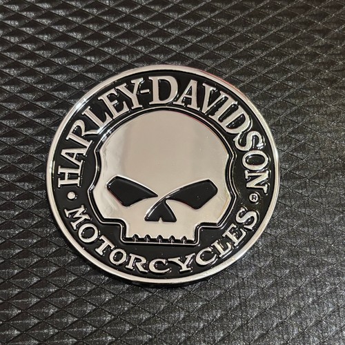 Metal chrome skull emblem - metal,