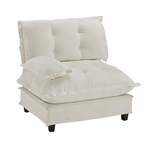 Shaped sofa chenille - 73",