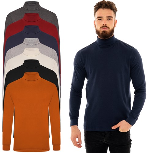Mens roll neck cotton - roll,