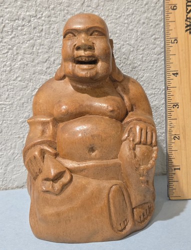 Buddha wood carving figurine - carving,