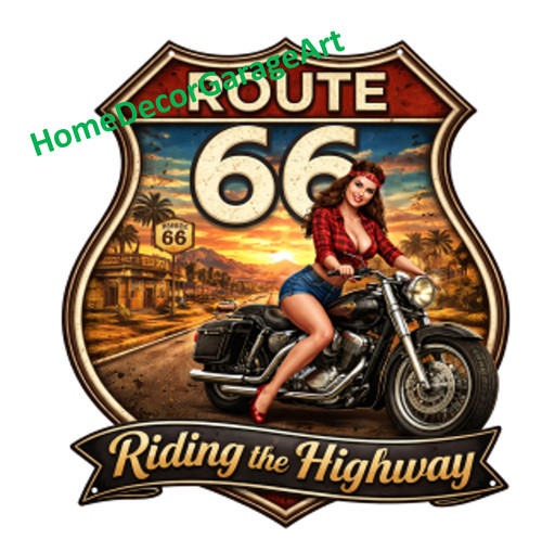 Route motorcycle girl - 66,