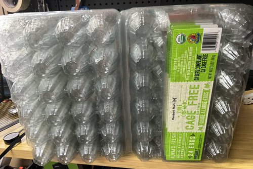 Lot clear plastic egg - clear,