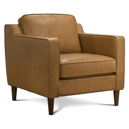 Cooper tan leather lounge - leather,