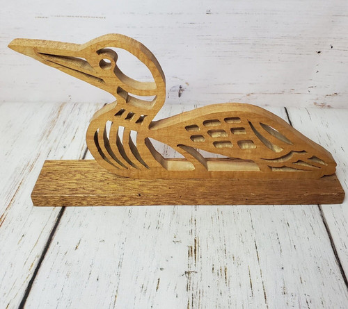 Handcrafted wooden carved duck - handcrafted,