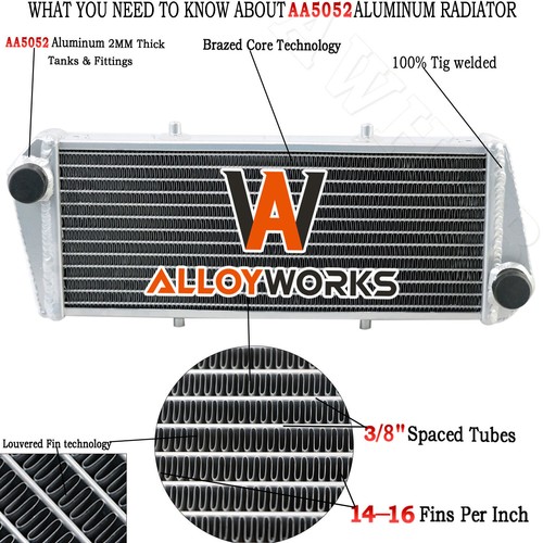 Rows aluminum radiator - aluminum, fits