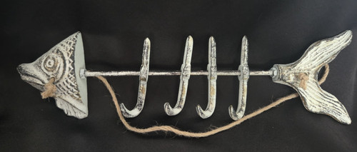 Cast iron fish bones skeleton - cast,
