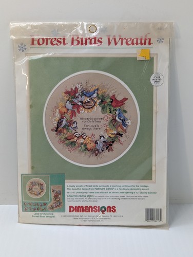 Vtg cross stitch forest - stitch,