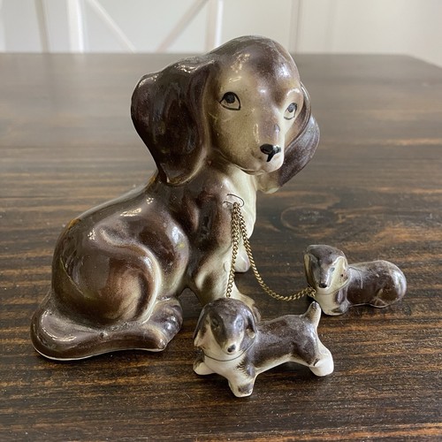 Vtg dachshund ceramic - dachshund,
