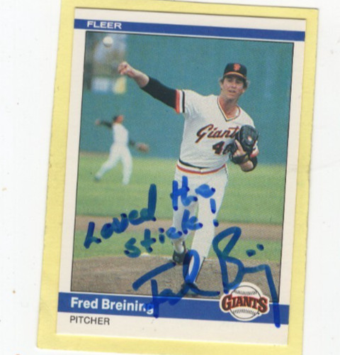 Autographed fred breining - fred,