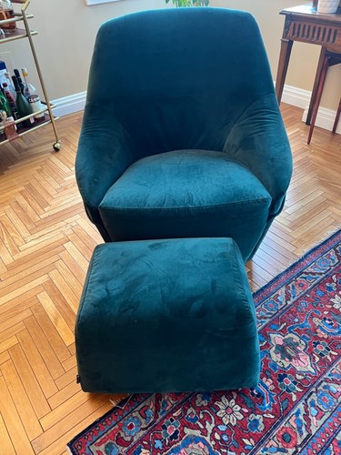Chair and ottoman - and,