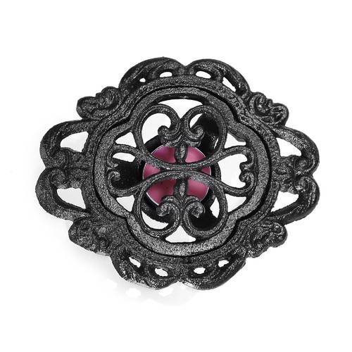 Cast iron teapot warmer dish - cast,
