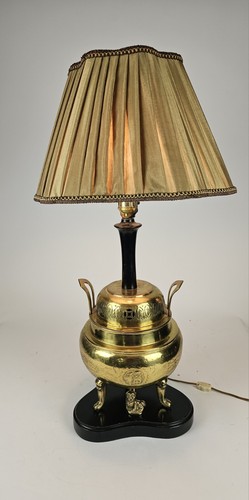 Brass chinese table lamp - brass,