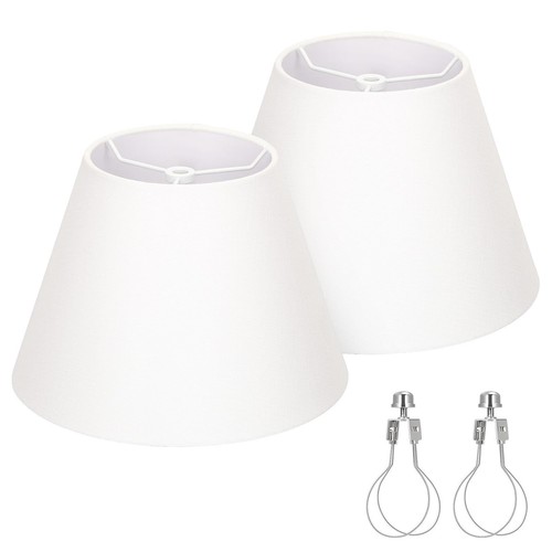 Set white fabric lamp - of, 2