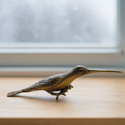 Vintage bronze bird figurine - bronze,