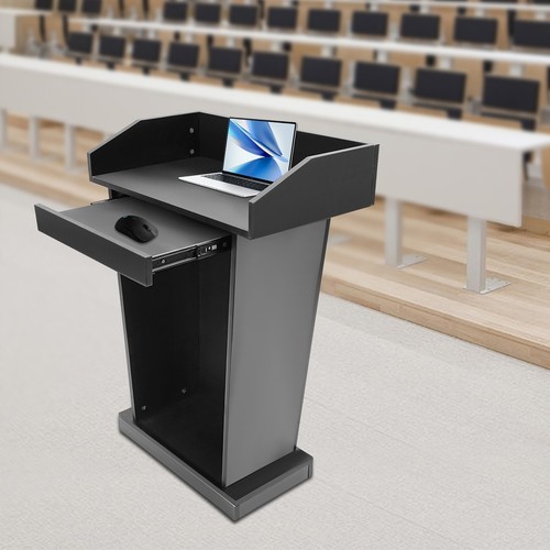 Black wooden lectern - lectern, podium
