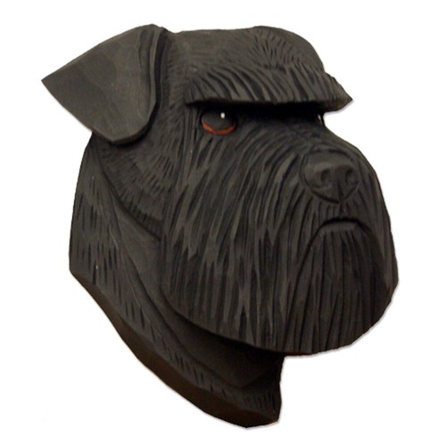Schnauzer head plaque - schnauzer, figurine