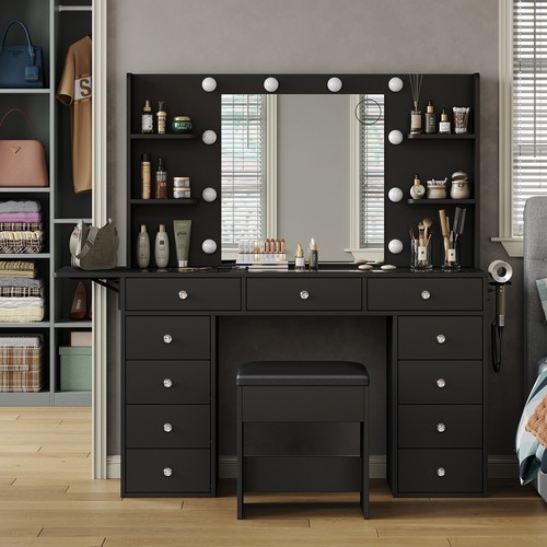 Makeup vanity desk led mirror - desk,