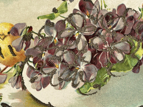 Easter greetings floral - greetings, mica
