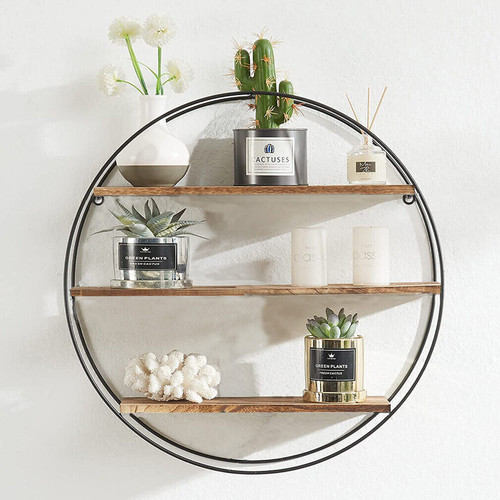 Tier round floating shelves - round,