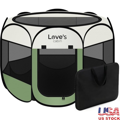 Portable pet playpen - portable, indoor