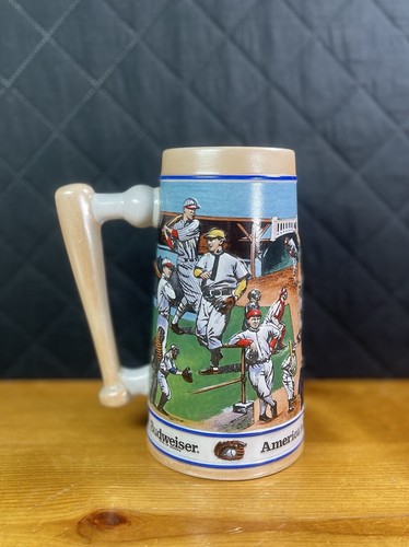 Budweiser beer stein - stein,, baseball