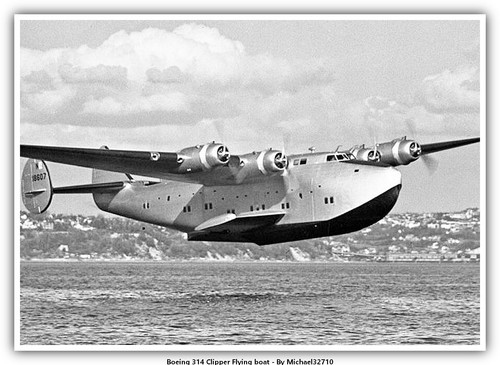 Boeing 314 clipper flying - boeing,