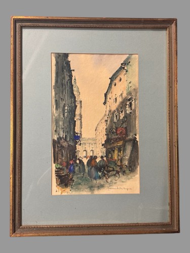 Vintage framed european city - framed,