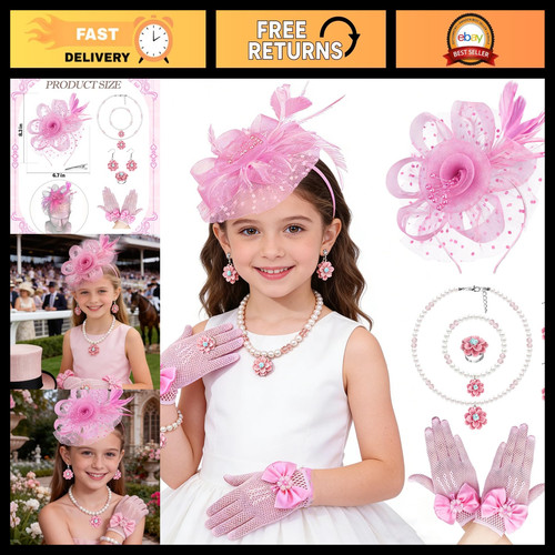 Girls tea party fascinator - tea,
