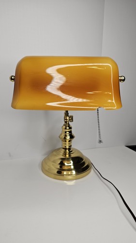 Amber bankers desk - bankers,