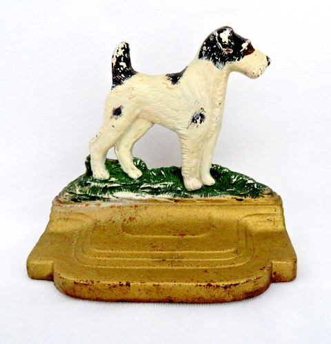 Cast iron fox terrier dog - fox,