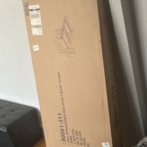 Full wood bed frame set - full,