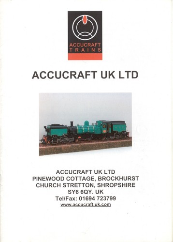 Catalogue accucraft 2007 - accucraft, uk
