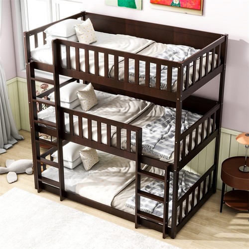 Twin size triple rubber wood - twin,
