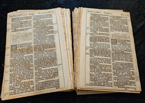 1611 king james - bible, leaf