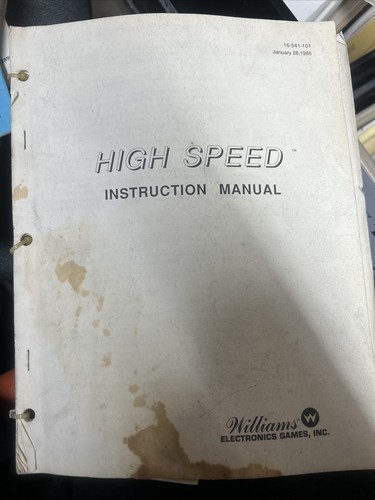 Williams high speed pinball - williams,
