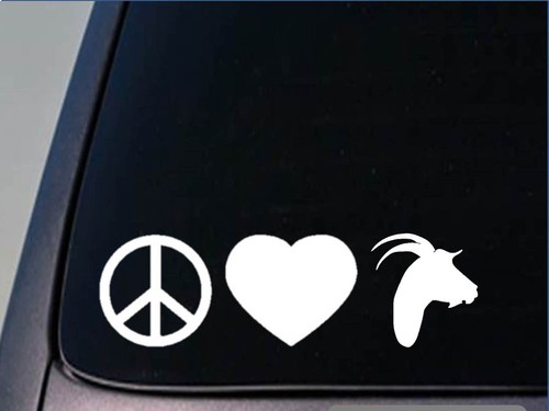 Peace love goat sticker - love,
