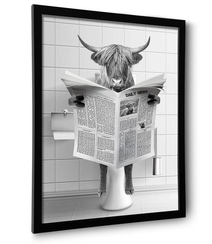 Framed highland cow wall art - highland,